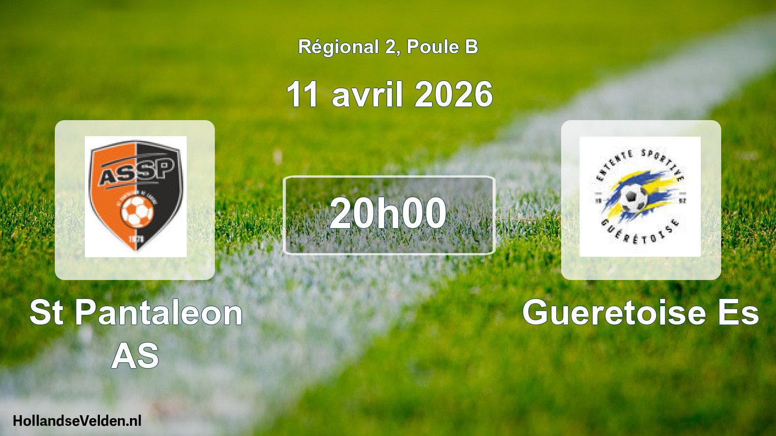 Match programmé: St Pantaleon AS - Gueretoise Es (11 avril 2026)