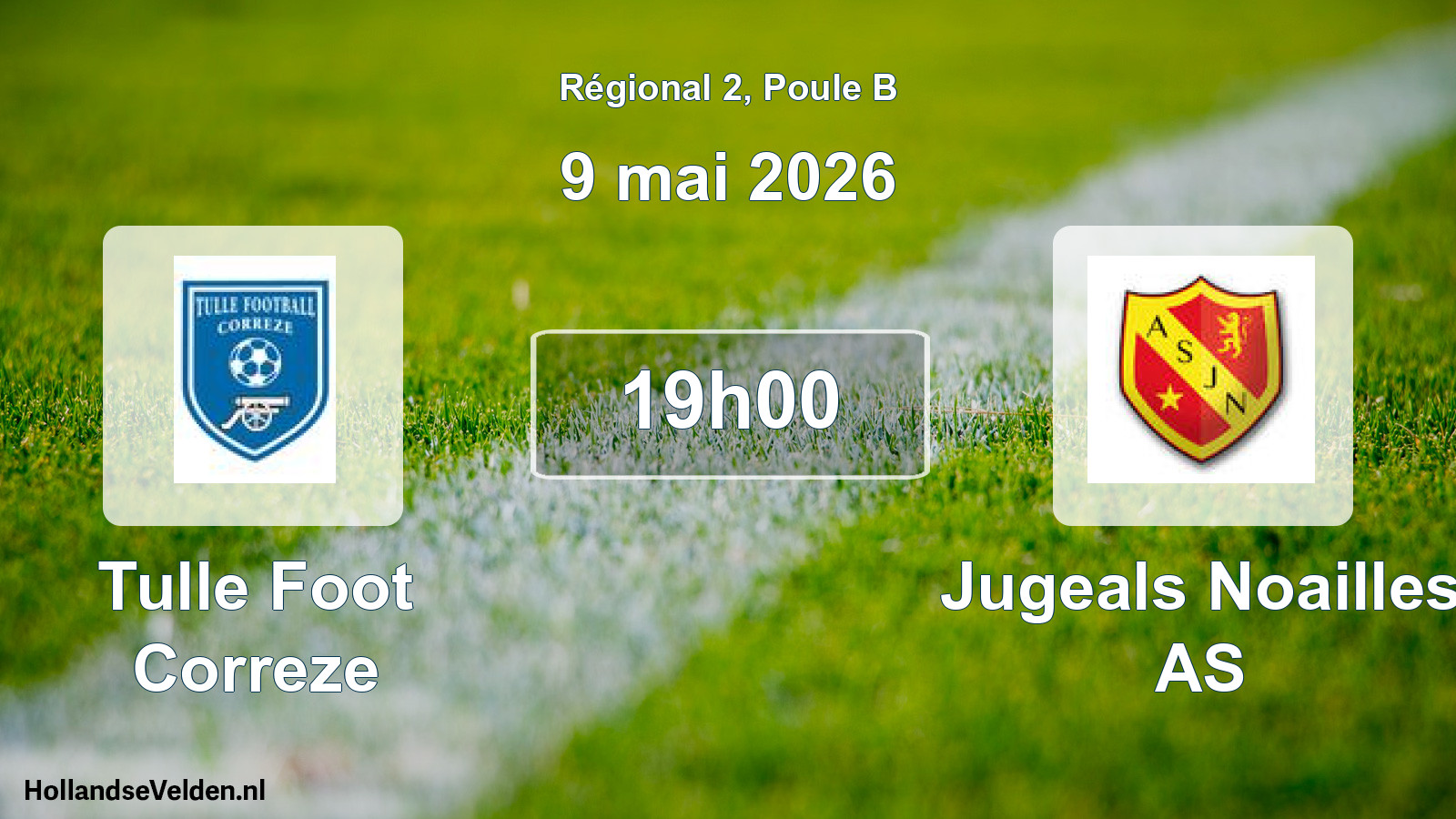 Match programmé: Tulle Foot Correze - Jugeals Noailles AS (9 mai 2026)