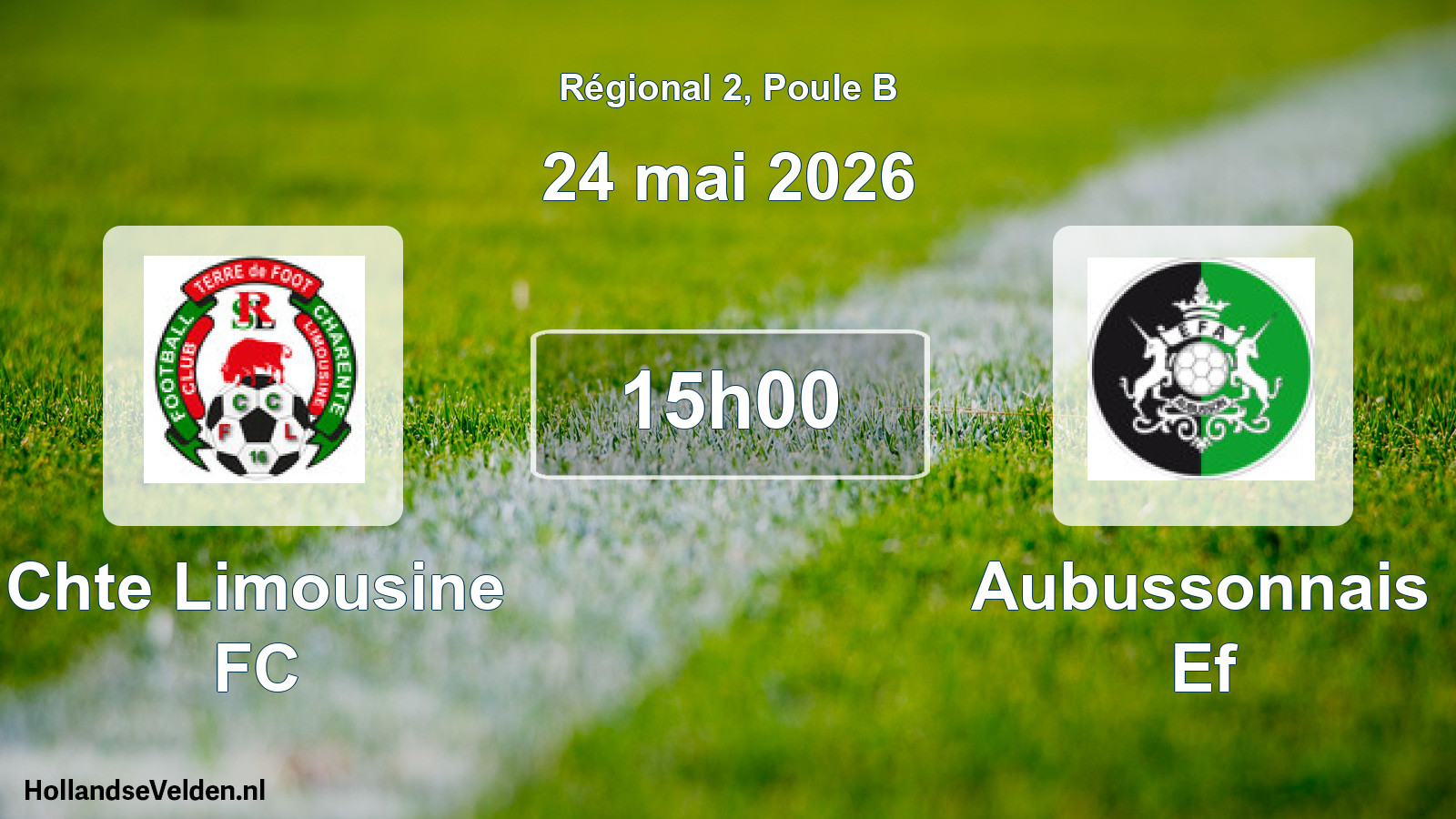 Match programmé: Chte Limousine FC - Aubussonnais Ef (24 mai 2026)