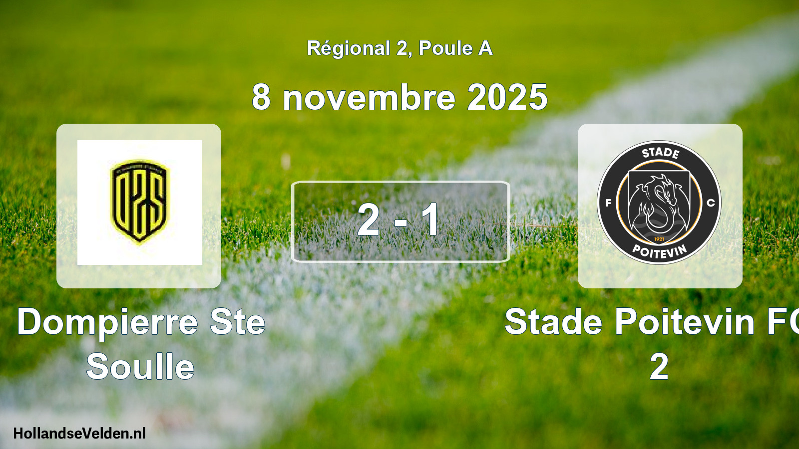 Match joué: Dompierre Ste Soulle - Stade Poitevin FC 2 2 - 1 (8 novembre 2025)