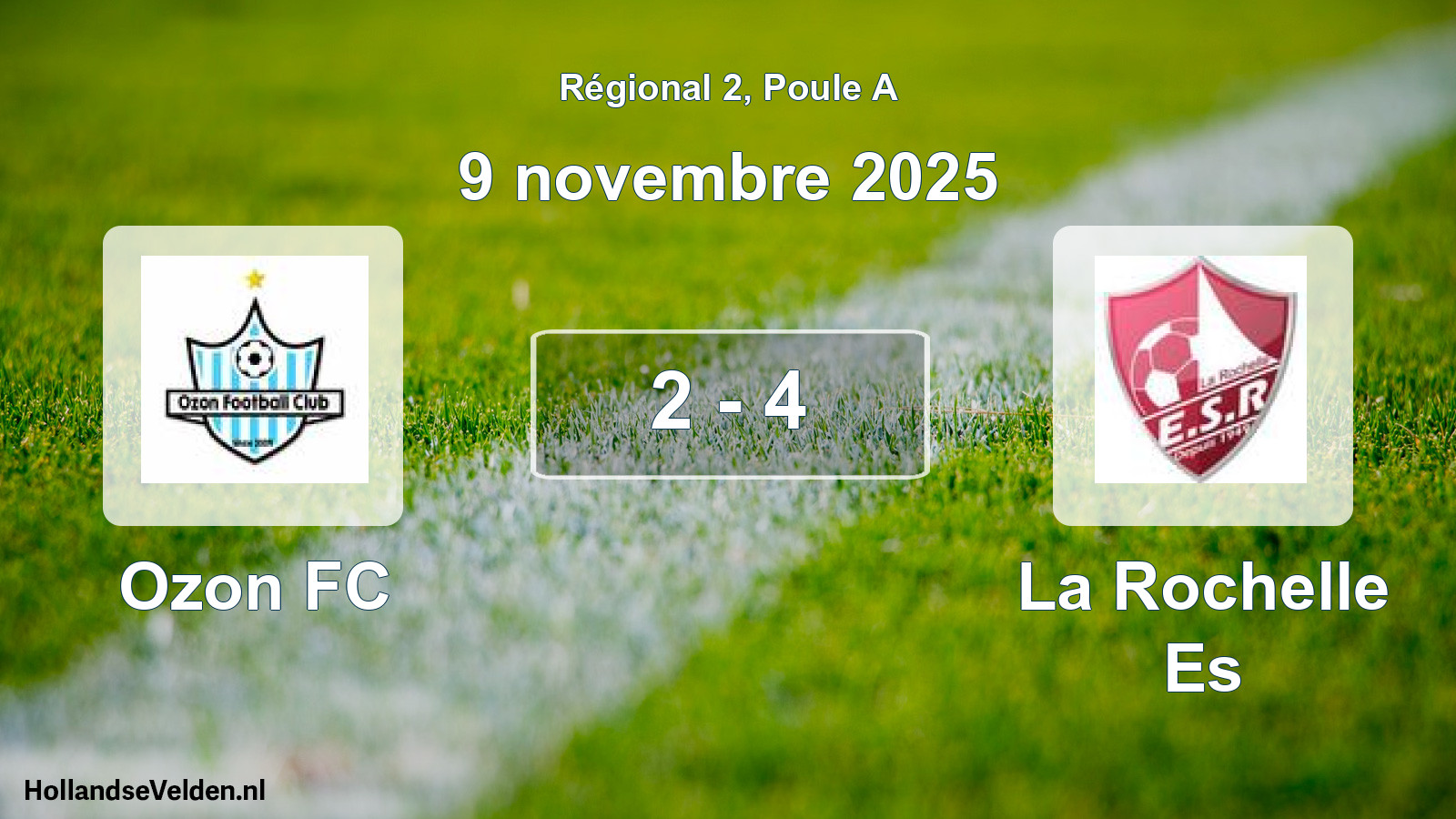 Total number of matches played: Ozon FC - La Rochelle Es 2 - 4 (9 November 2025)