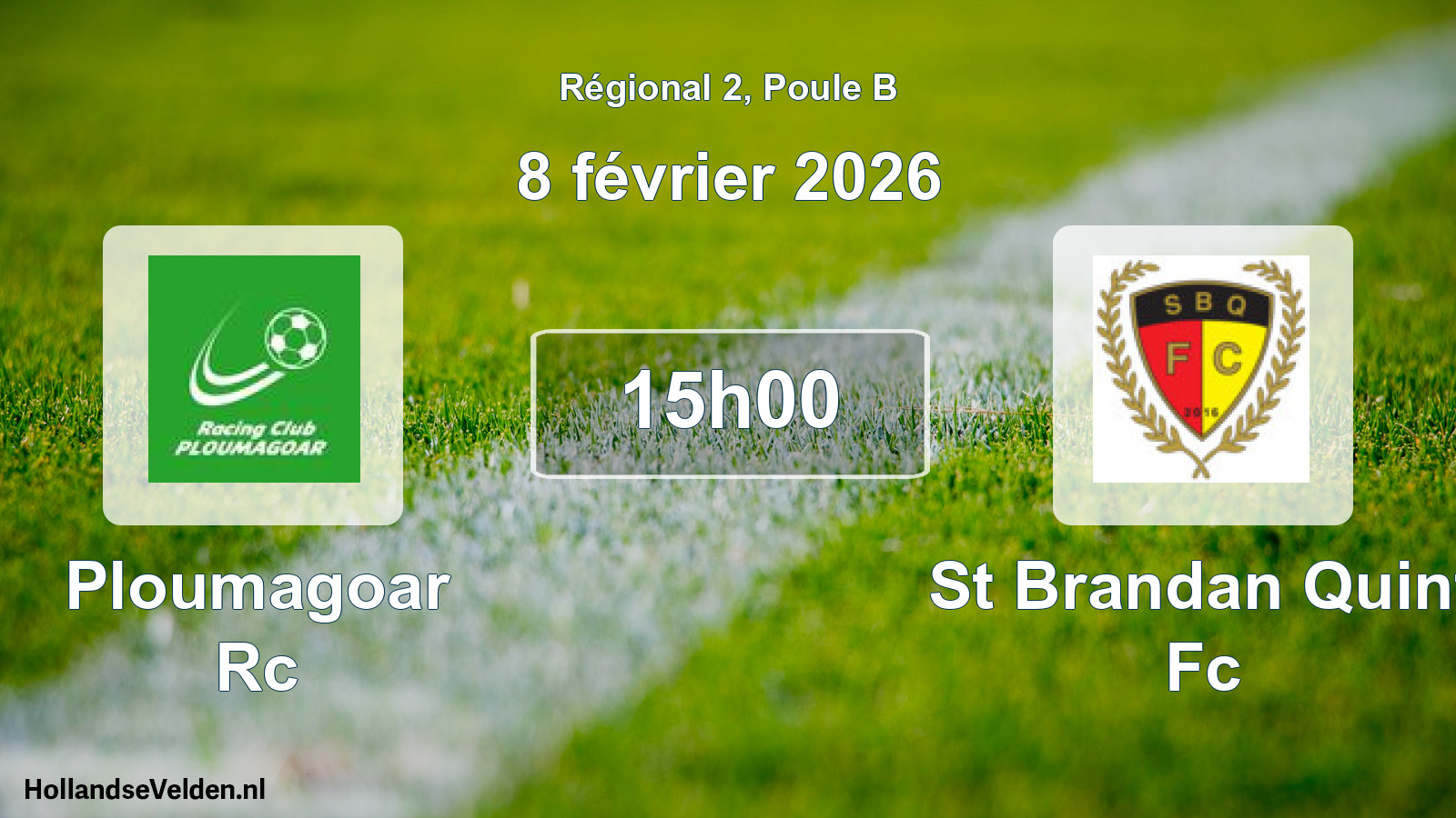 Geplande wedstrijd: Ploumagoar Rc - St Brandan Quint Fc (8 februari 2026)