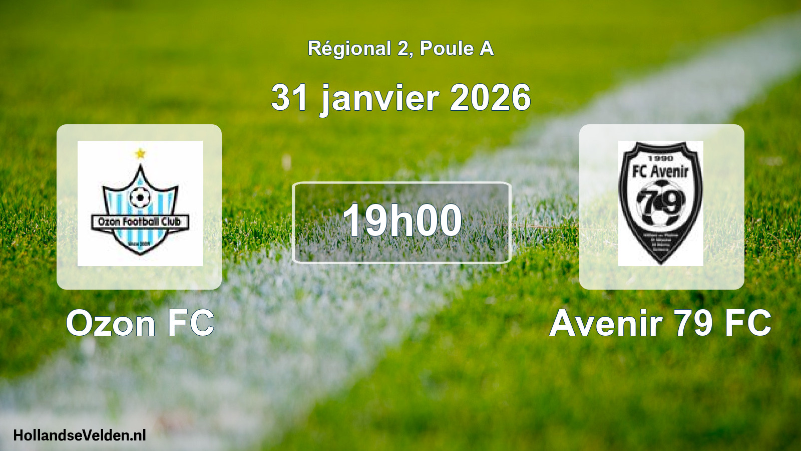 Geplande wedstrijd: Ozon FC - Avenir 79 FC (31 januari 2026)