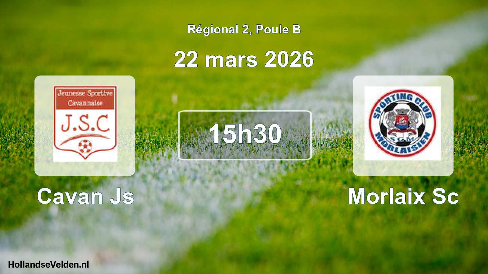 Geplande wedstrijd: Cavan Js - Morlaix Sc (22 mars 2026)