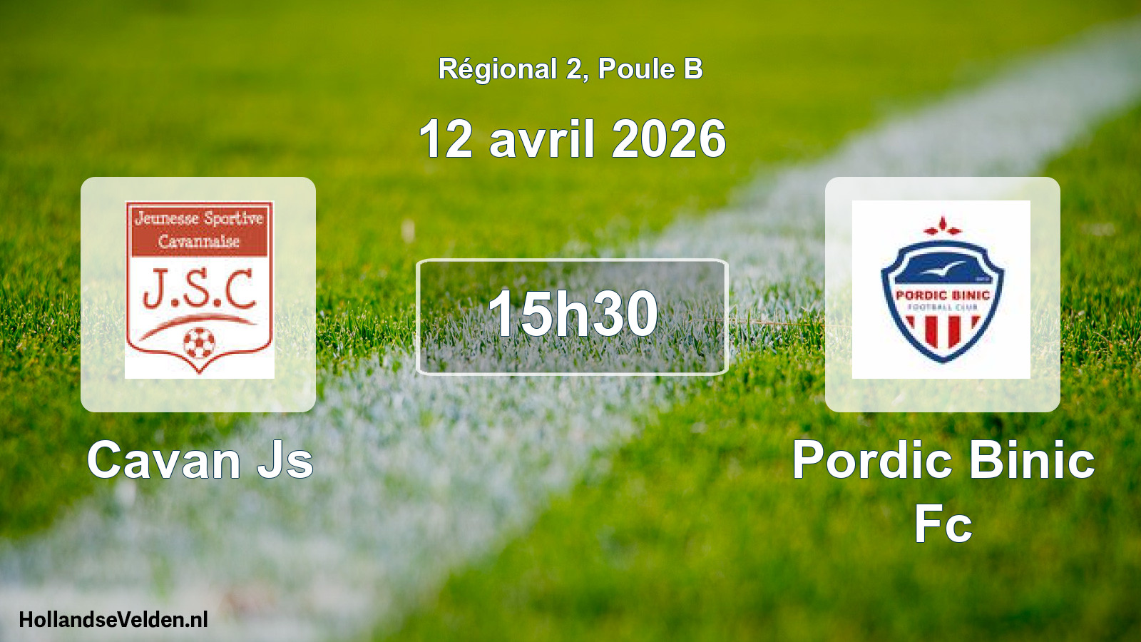 Geplande wedstrijd: Cavan Js - Pordic Binic Fc (12 avril 2026)