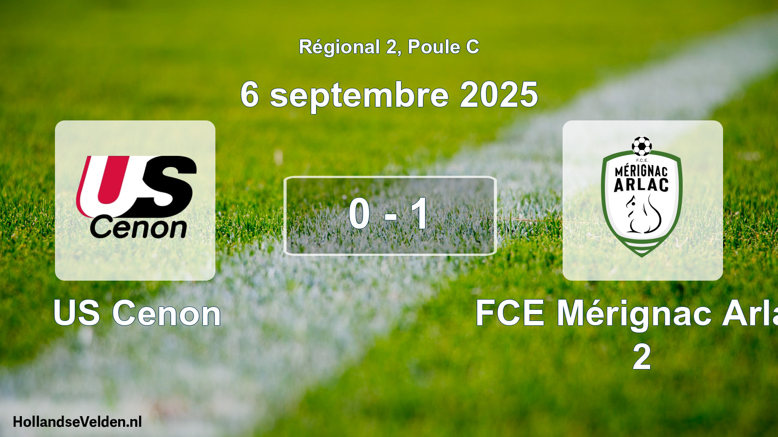Total number of matches played: US Cenon - FCE Mérignac Arlac 2 0 - 1 (6 September 2025)