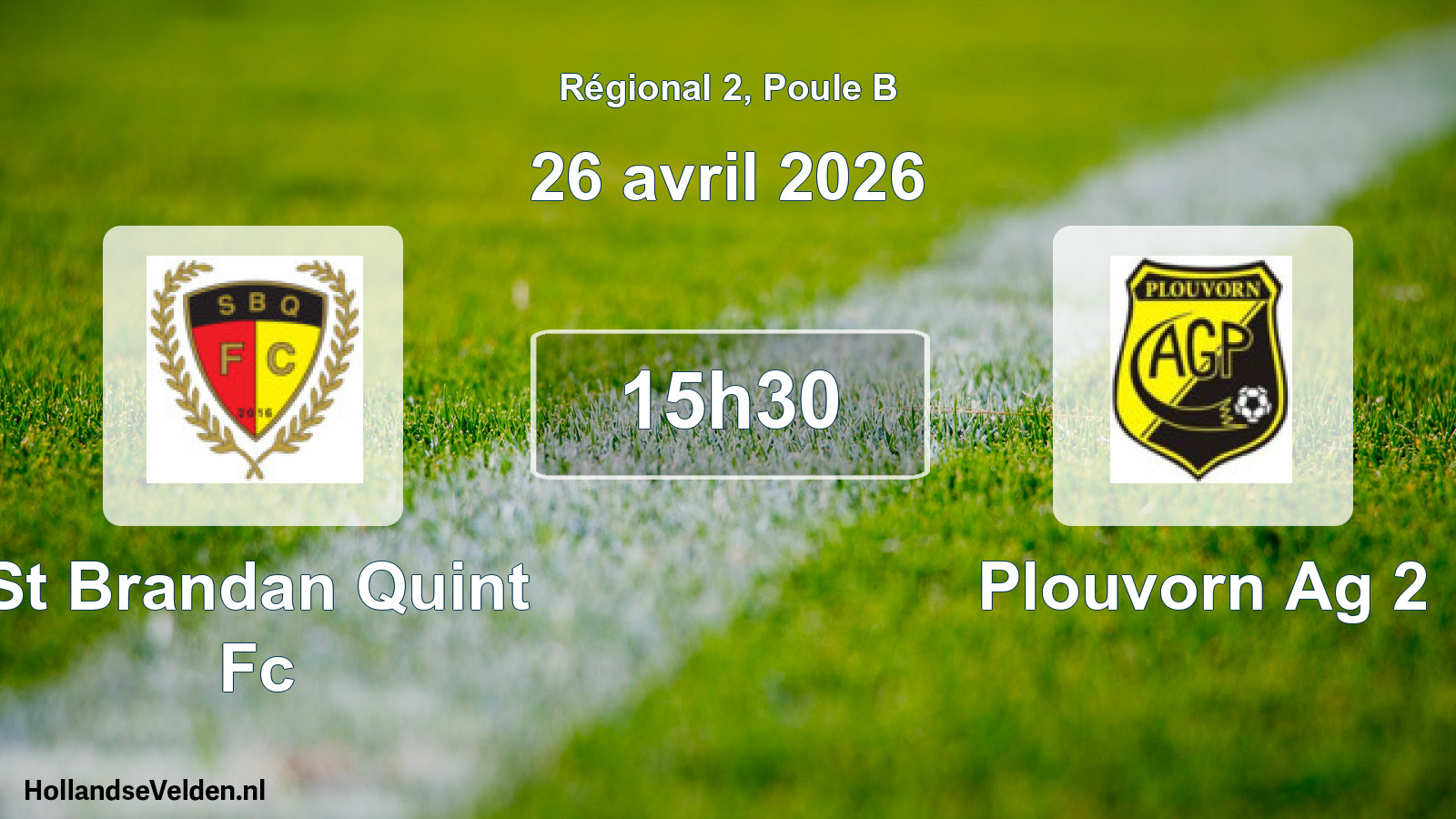 Scheduled Match: St Brandan Quint Fc - Plouvorn Ag 2 (26 April 2026)