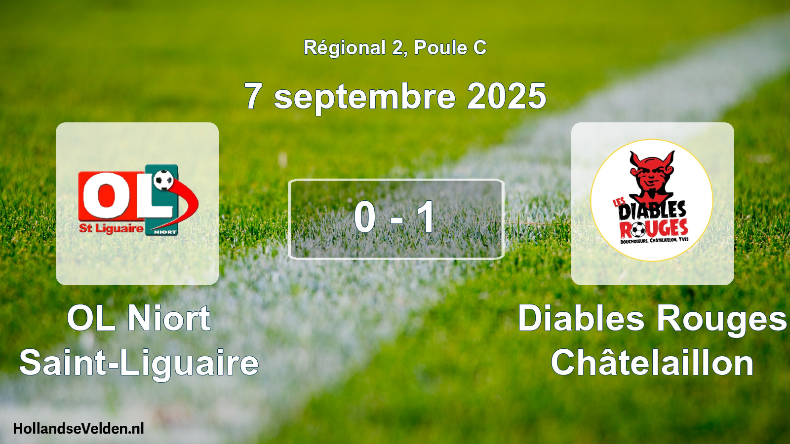 Match joué: OL Niort Saint-Liguaire - Diables Rouges Châtelaillon 0 - 1 (7 septembre 2025)