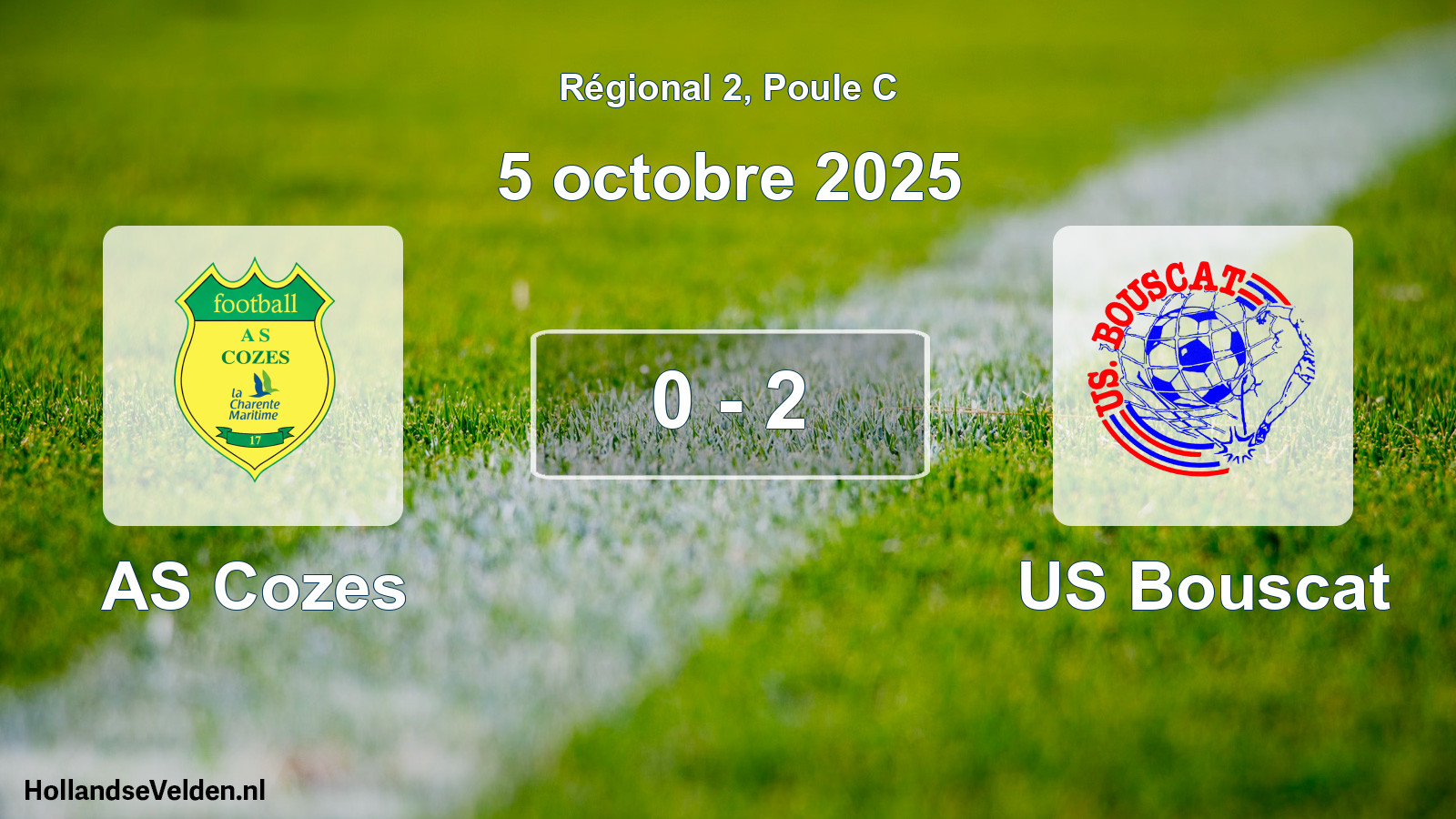 Match joué: AS Cozes - US Bouscat 0 - 2 (5 octobre 2025)