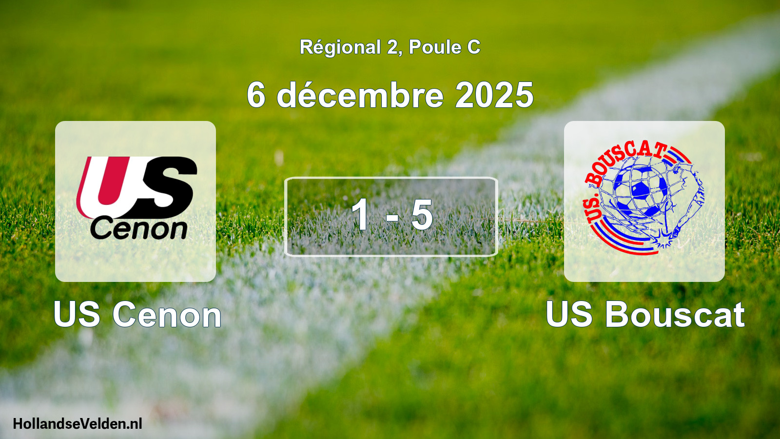 Total number of matches played: US Cenon - US Bouscat 1 - 5 (6 December 2025)