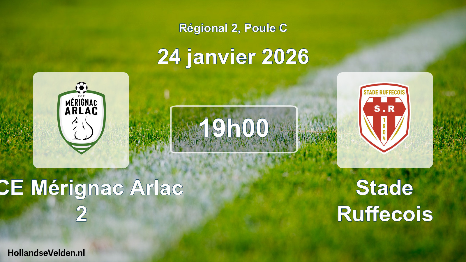 Geplande wedstrijd: FCE Mérignac Arlac 2 - Stade Ruffecois (24 januari 2026)