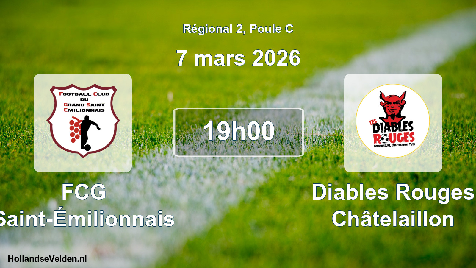 Scheduled Match: FCG Saint-Émilionnais - Diables Rouges Châtelaillon (7 March 2026)