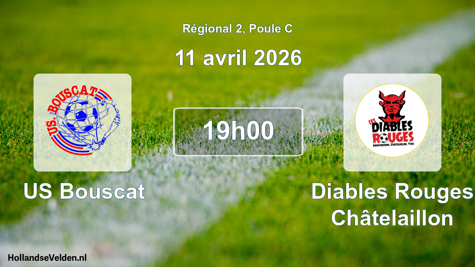 Match programmé: US Bouscat - Diables Rouges Châtelaillon (11 avril 2026)