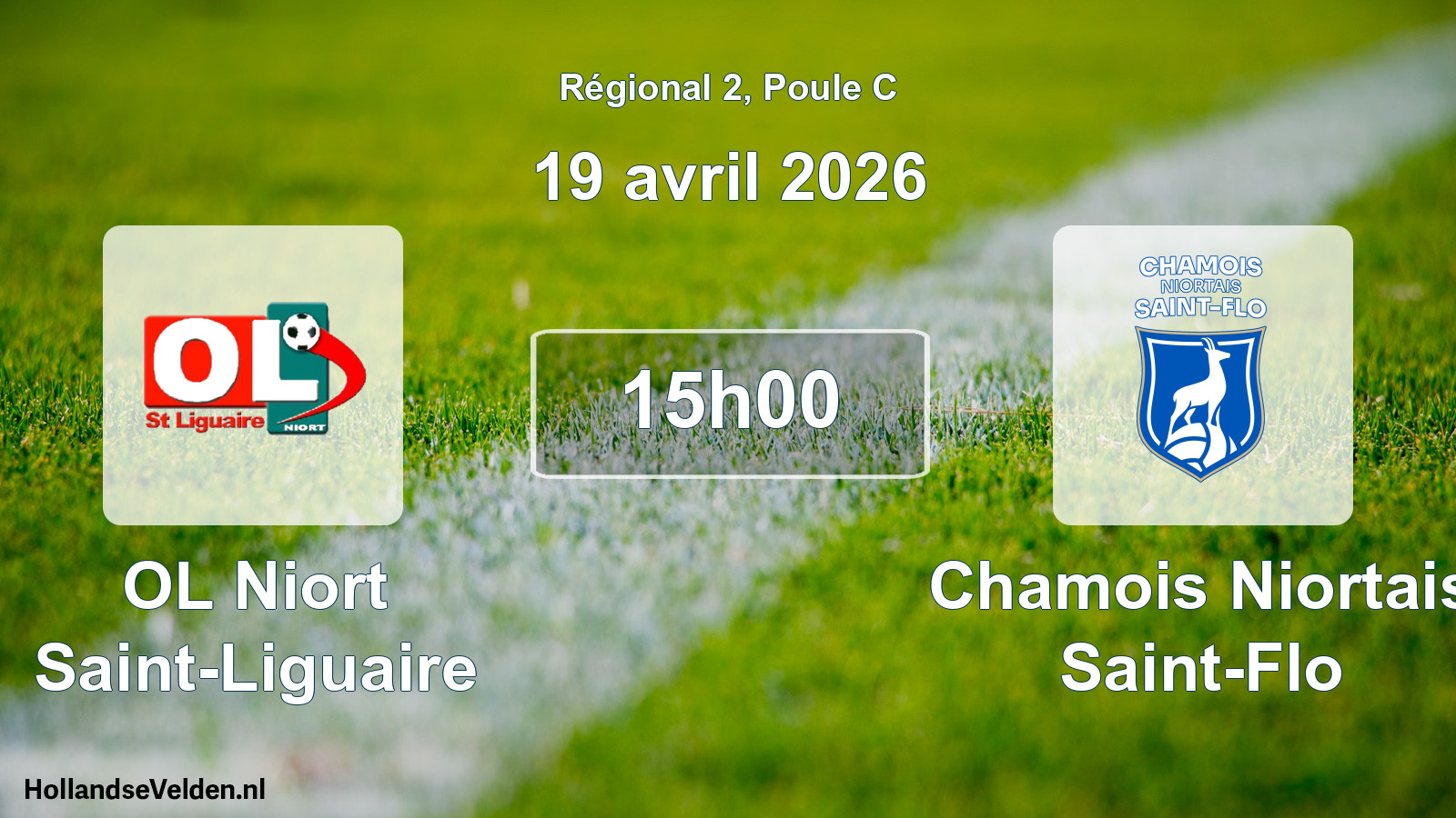 Match programmé: OL Niort Saint-Liguaire - Chamois Niortais Saint-Flo (19 avril 2026)