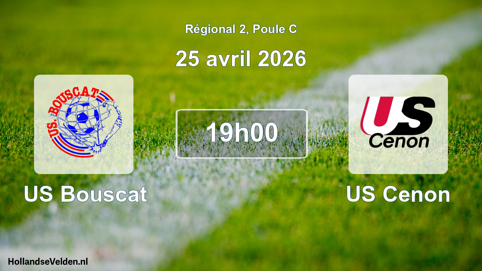 Scheduled Match: US Bouscat - US Cenon (25 April 2026)