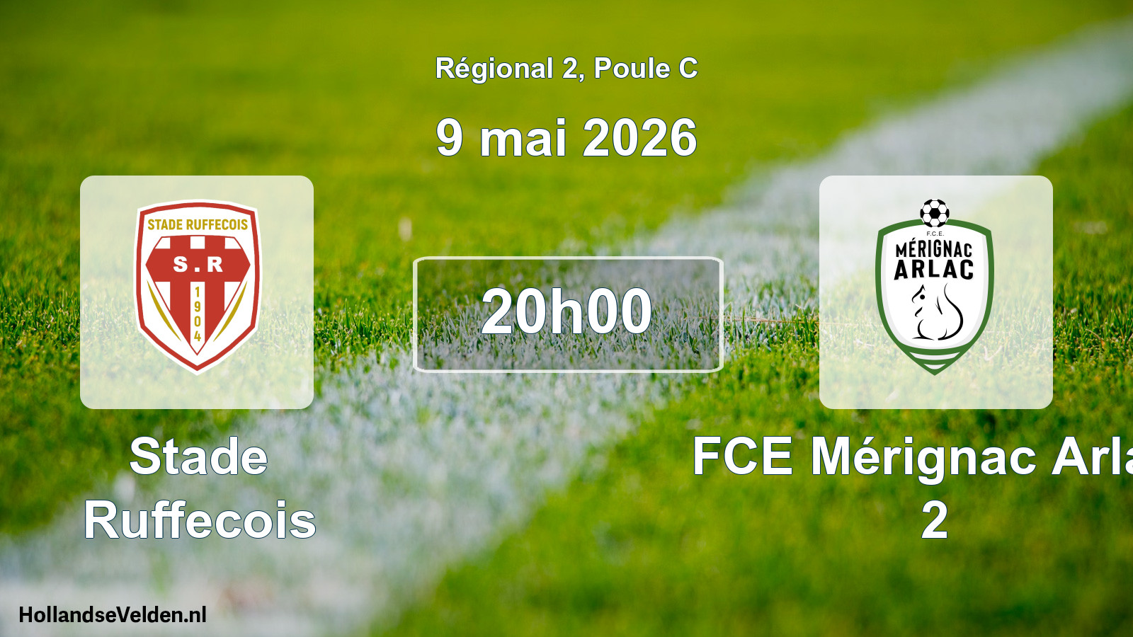 Geplande wedstrijd: Stade Ruffecois - FCE Mérignac Arlac 2 (9 mei 2026)
