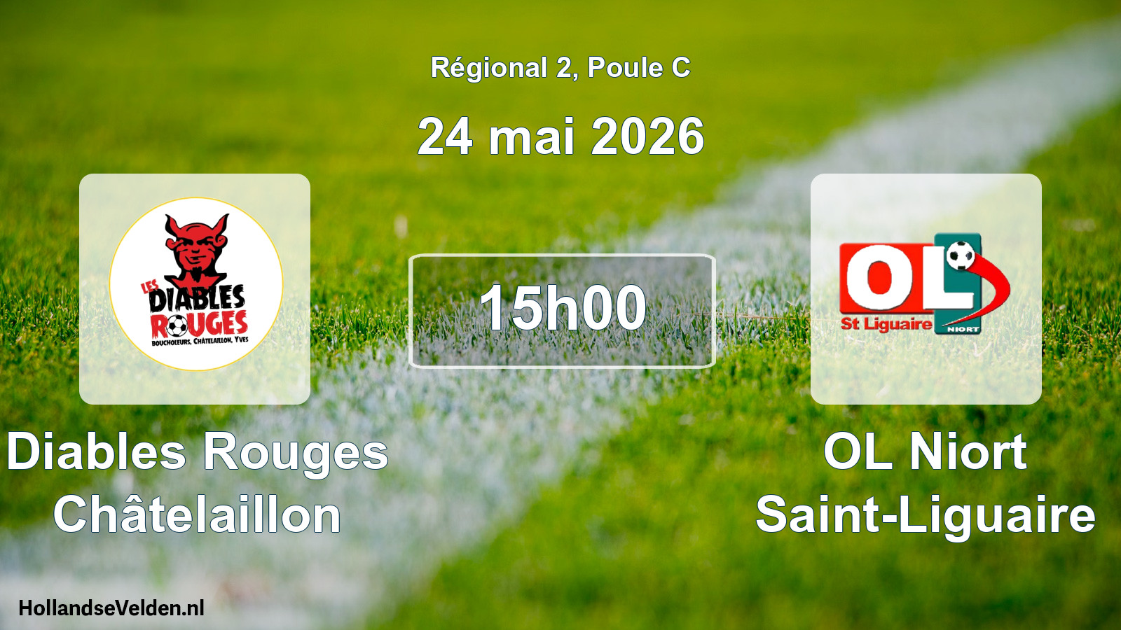 Match programmé: Diables Rouges Châtelaillon - OL Niort Saint-Liguaire (24 mai 2026)