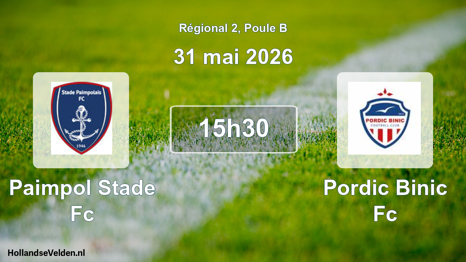 Geplande wedstrijd: Paimpol Stade Fc - Pordic Binic Fc (31 mei 2026)
