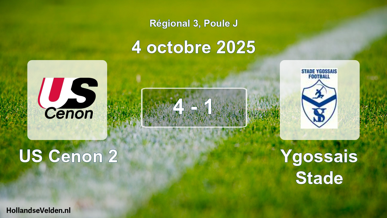 Total number of matches played: US Cenon 2 - Ygossais Stade 4 - 1 (4 October 2025)