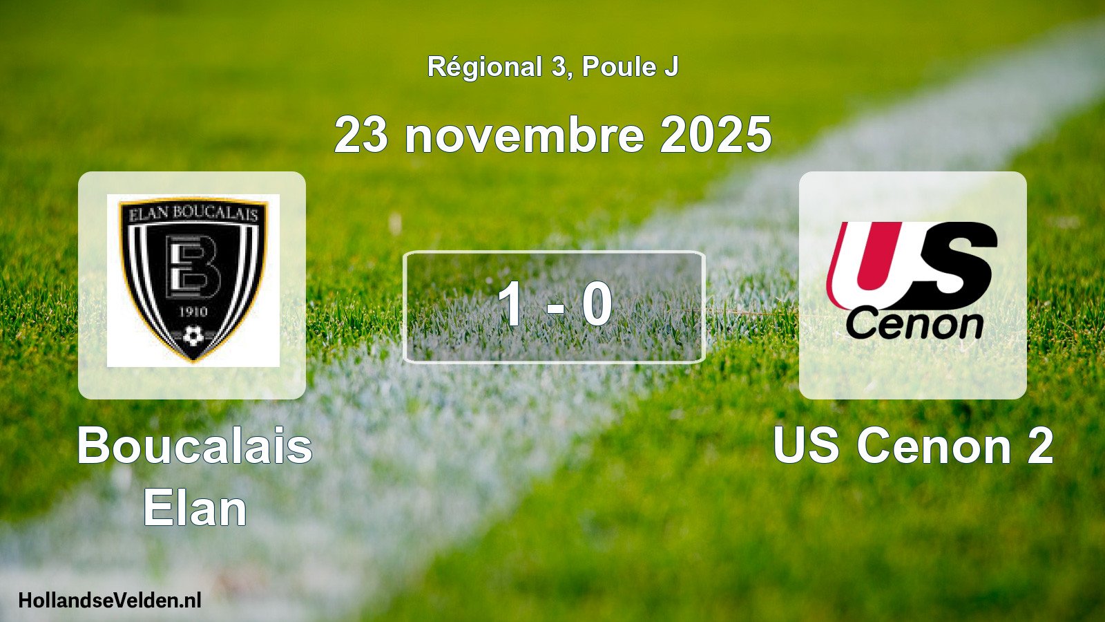 Total number of matches played: Boucalais Elan - US Cenon 2 1 - 0 (23 November 2025)