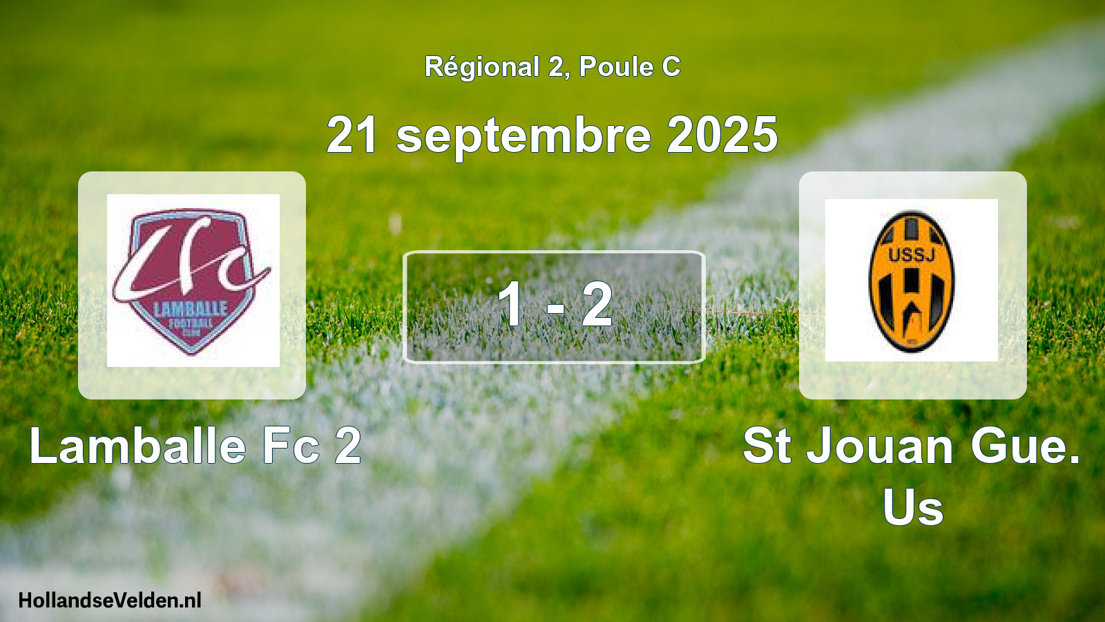 Total number of matches played: Lamballe Fc 2 - St Jouan Gue. Us 1 - 2 (21 September 2025)
