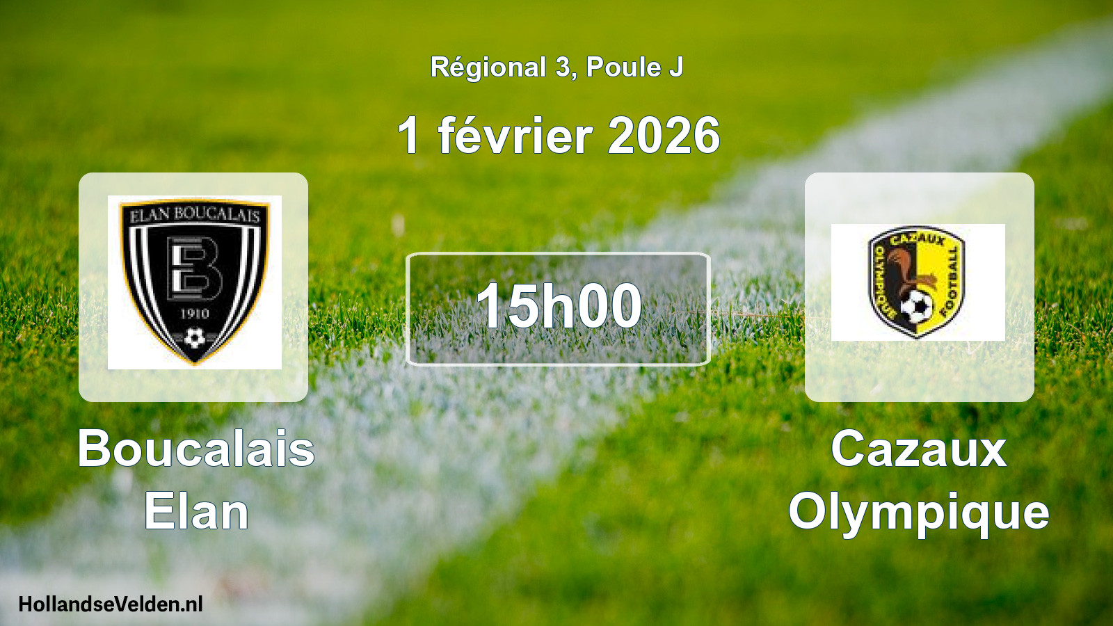 Scheduled Match: Boucalais Elan - Cazaux Olympique (1 February 2026)