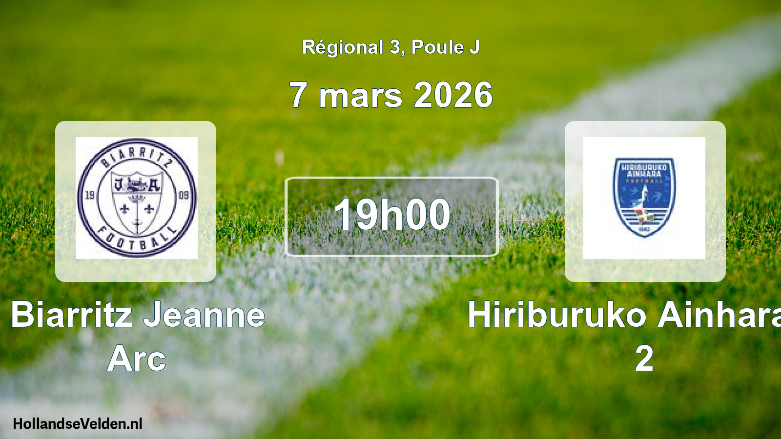 Scheduled Match: Biarritz Jeanne Arc - Hiriburuko Ainhara S 2 (7 March 2026)