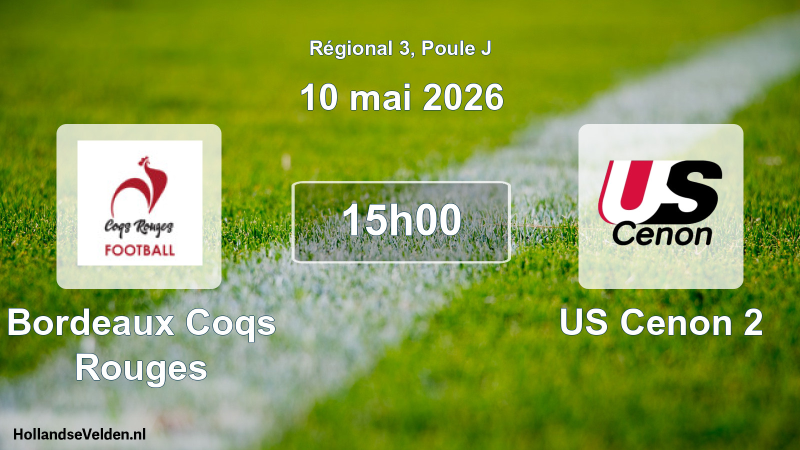 Scheduled Match: Bordeaux Coqs Rouges - US Cenon 2 (10 May 2026)