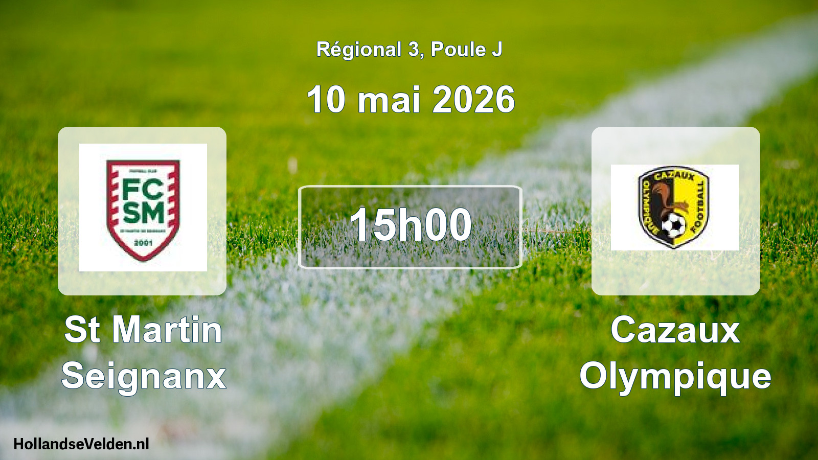 Match programmé: St Martin Seignanx - Cazaux Olympique (10 mai 2026)