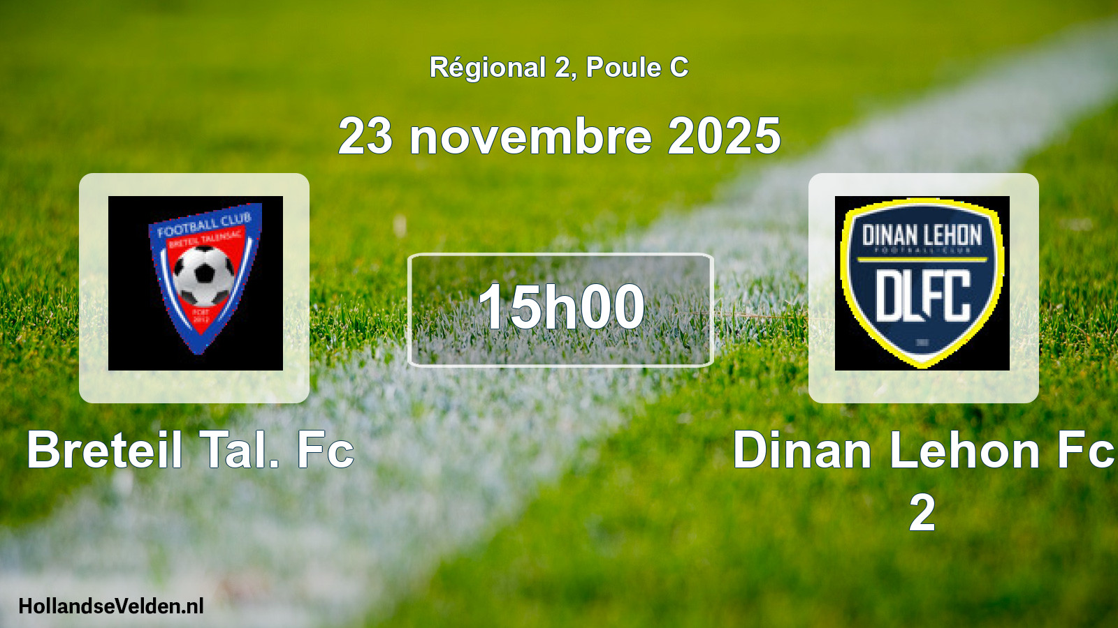 Scheduled Match: Breteil Tal. Fc - Dinan Lehon Fc 2 (23 November 2025)