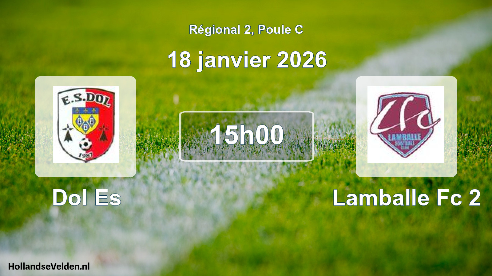 Scheduled Match: Dol Es - Lamballe Fc 2 (18 January 2026)