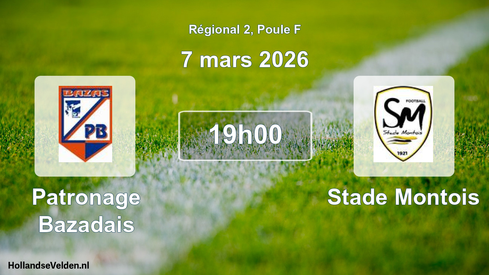 Match programmé: Patronage Bazadais - Stade Montois (7 mars 2026)