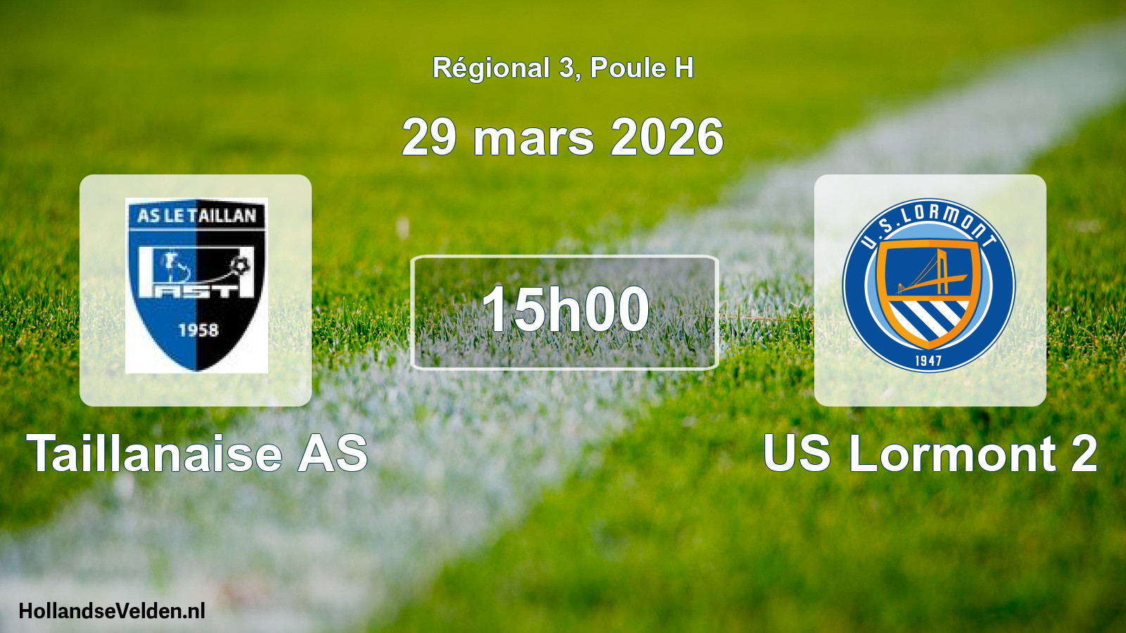 Match programmé: Taillanaise AS - US Lormont 2 (29 mars 2026)