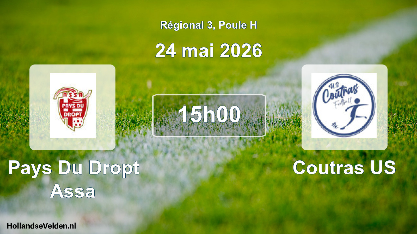 Geplande wedstrijd: Pays Du Dropt Assa - Coutras US (24 mei 2026)