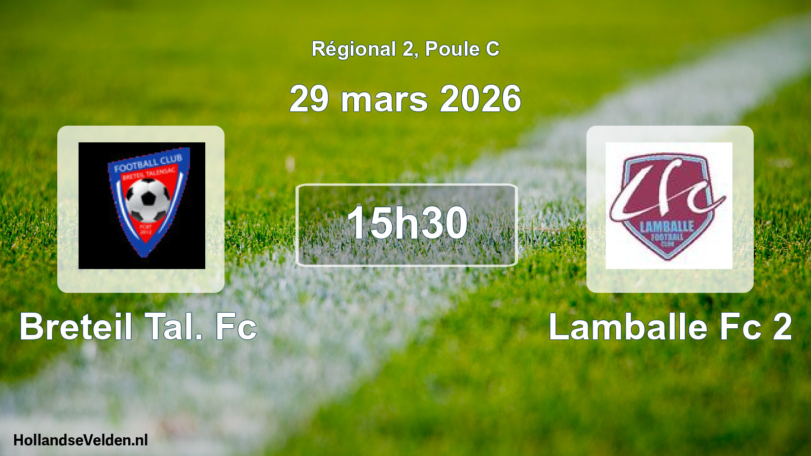 Scheduled Match: Breteil Tal. Fc - Lamballe Fc 2 (29 March 2026)
