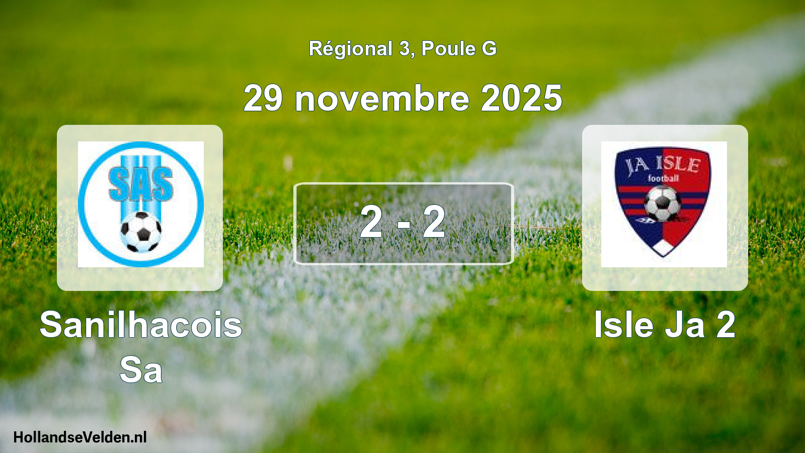 Match joué: Sanilhacois Sa - Isle Ja 2 2 - 2 (29 novembre 2025)