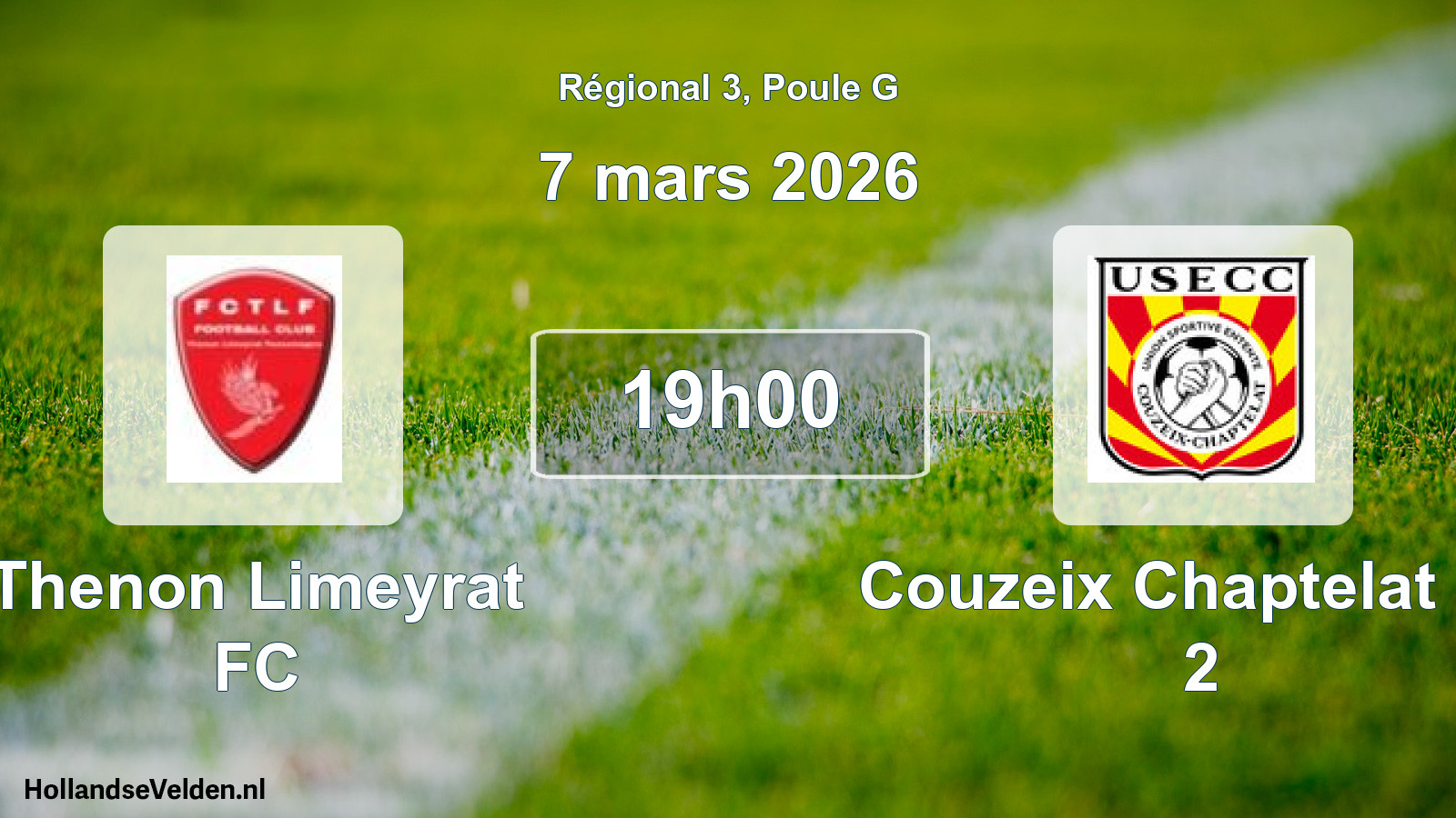 Match programmé: Thenon Limeyrat FC - Couzeix Chaptelat US 2 (7 mars 2026)