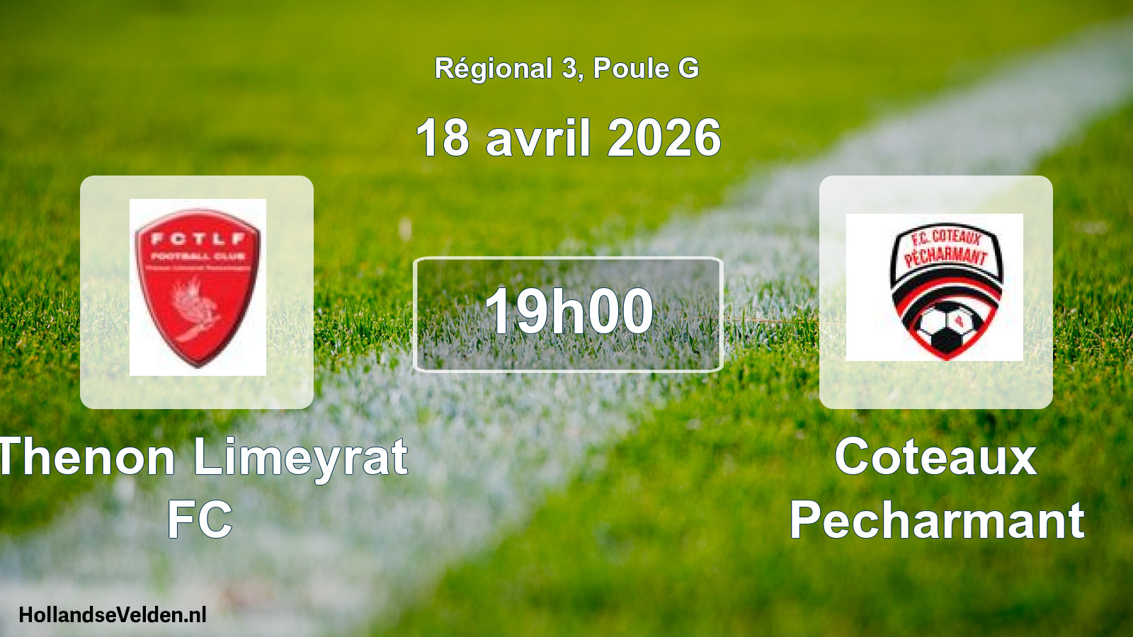 Match programmé: Thenon Limeyrat FC - Coteaux Pecharmant (18 avril 2026)