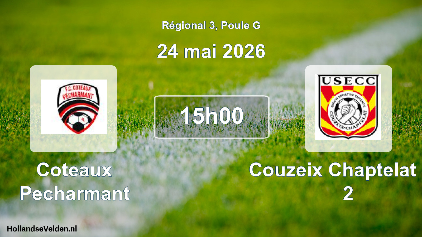 Match programmé: Coteaux Pecharmant - Couzeix Chaptelat US 2 (24 mai 2026)