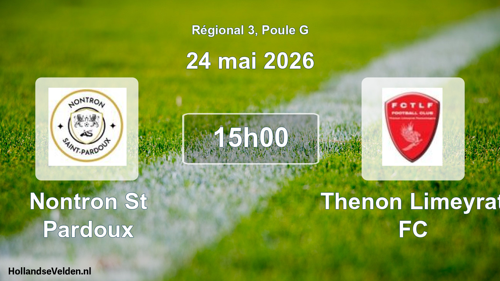 Match programmé: Nontron St Pardoux - Thenon Limeyrat FC (24 mai 2026)