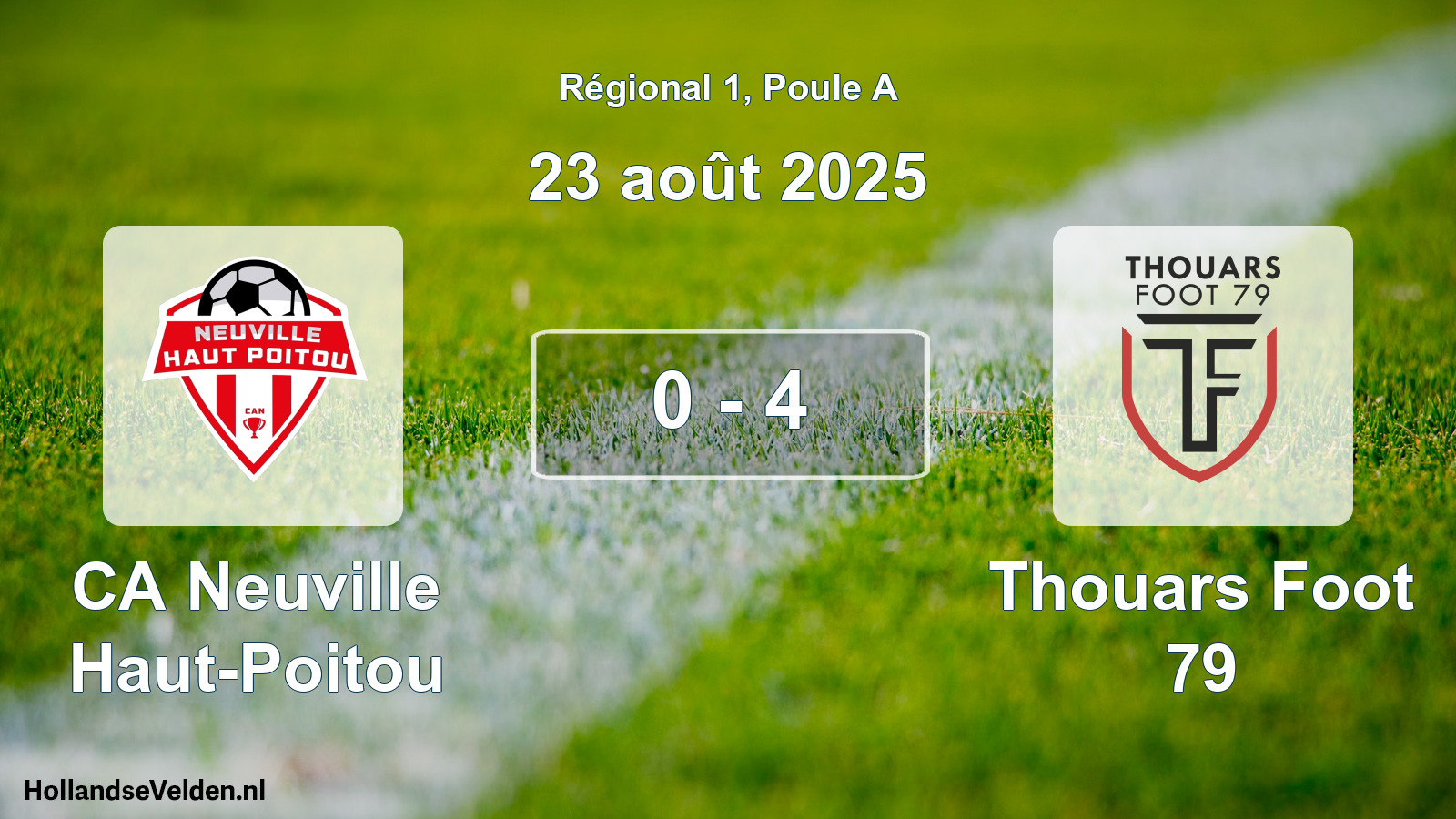 Match joué: CA Neuville Haut-Poitou - Thouars Foot 79 0 - 4 (23 août 2025)