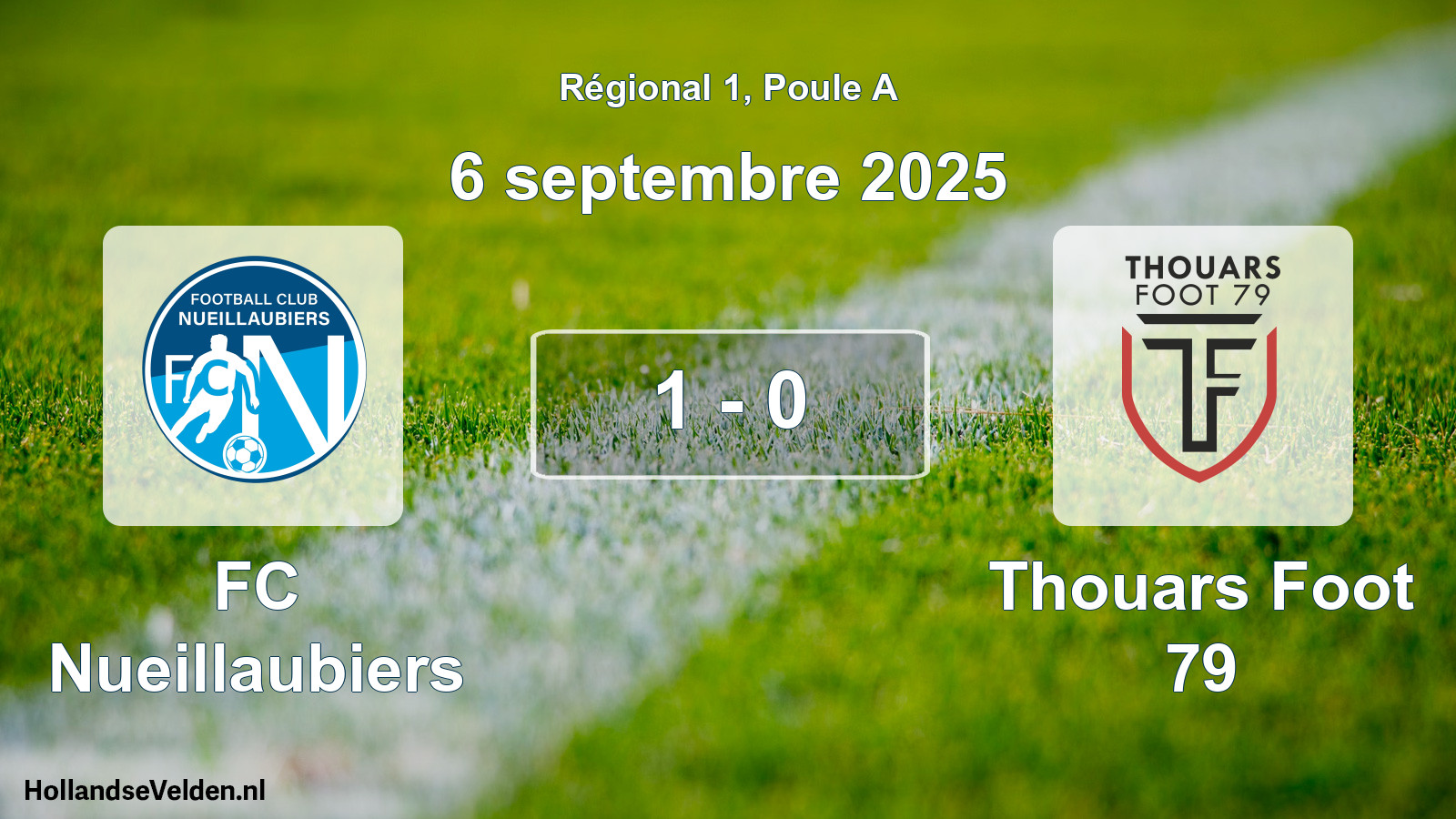 Match joué: FC Nueillaubiers - Thouars Foot 79 1 - 0 (6 septembre 2025)