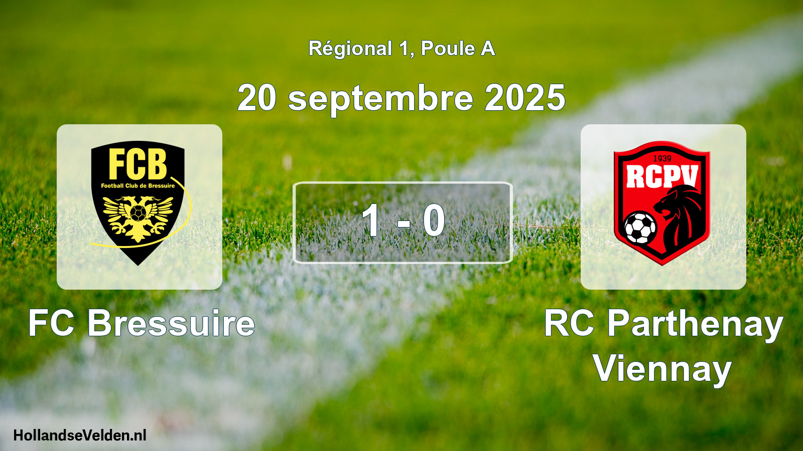 Total number of matches played: FC Bressuire - RC Parthenay Viennay 1 - 0 (20 September 2025)