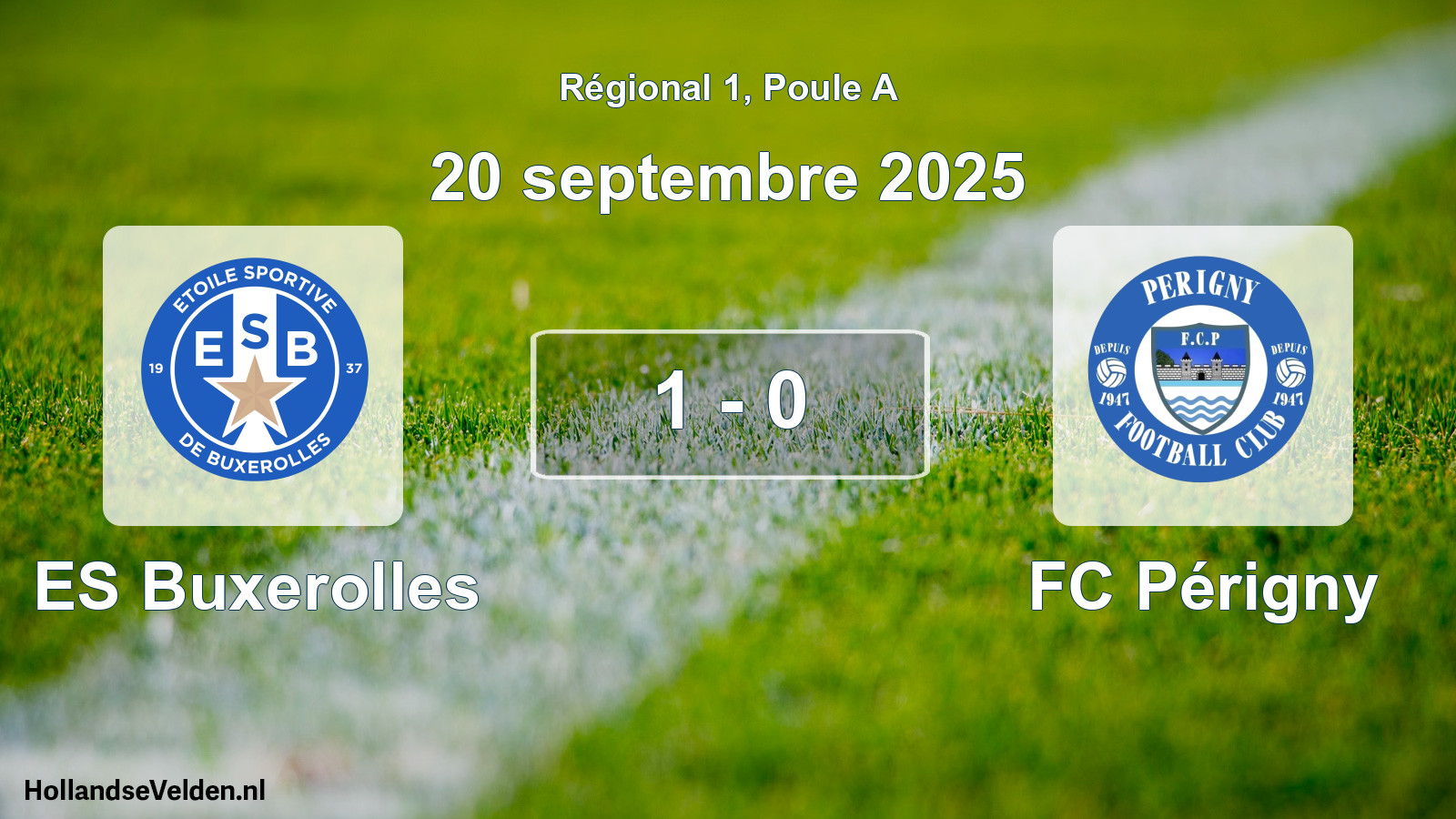 Match joué: ES Buxerolles - FC Périgny 1 - 0 (20 septembre 2025)