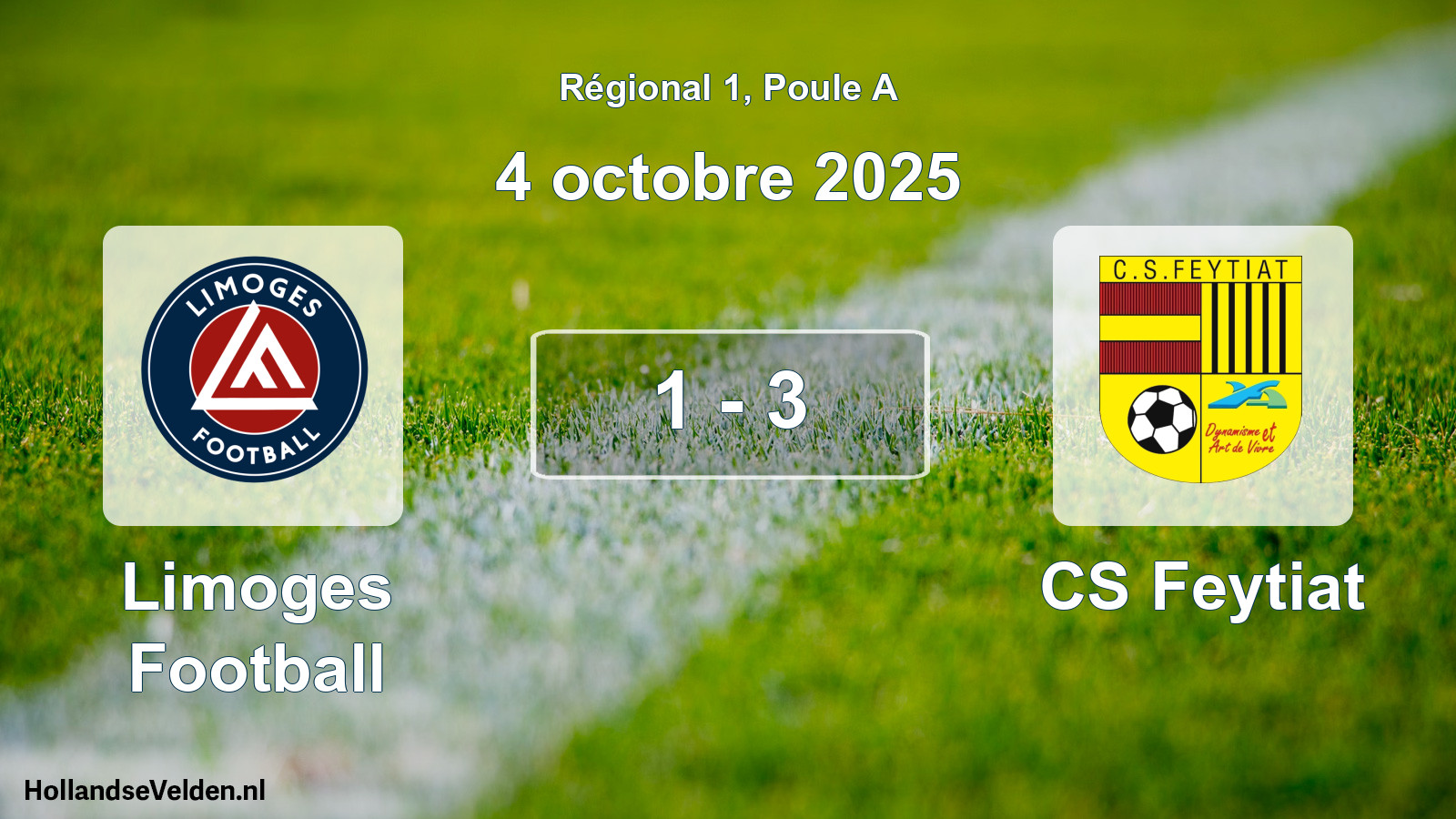 Total number of matches played: Limoges Football - CS Feytiat 1 - 3 (4 October 2025)