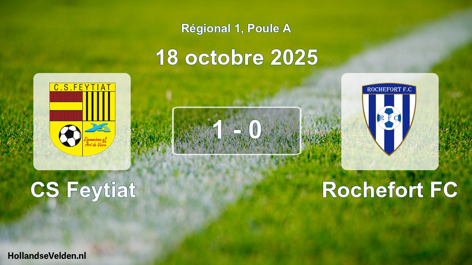Match joué: CS Feytiat - Rochefort FC 1 - 0 (18 octobre 2025)