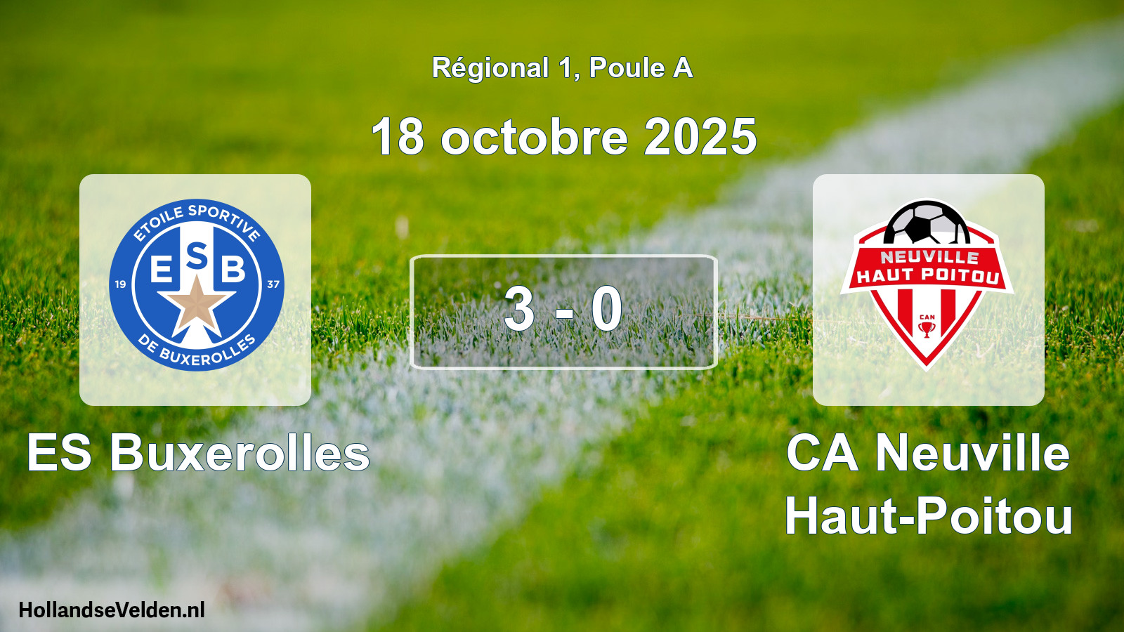 Match joué: ES Buxerolles - CA Neuville Haut-Poitou 3 - 0 (18 octobre 2025)