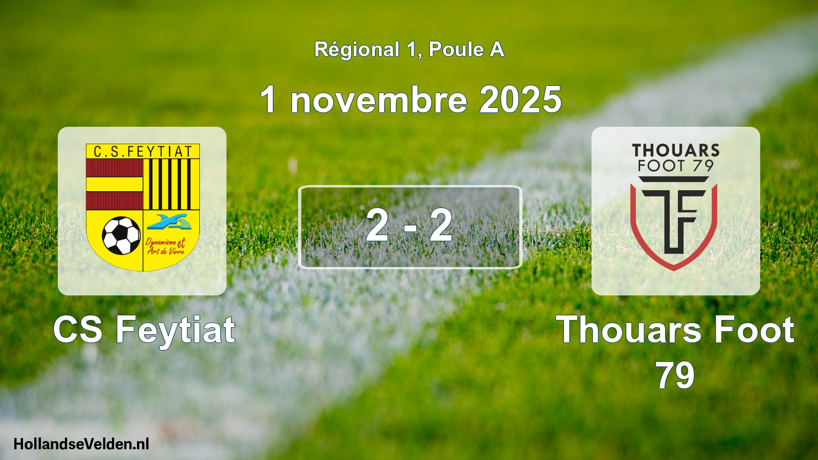 Match joué: CS Feytiat - Thouars Foot 79 2 - 2 (1 novembre 2025)