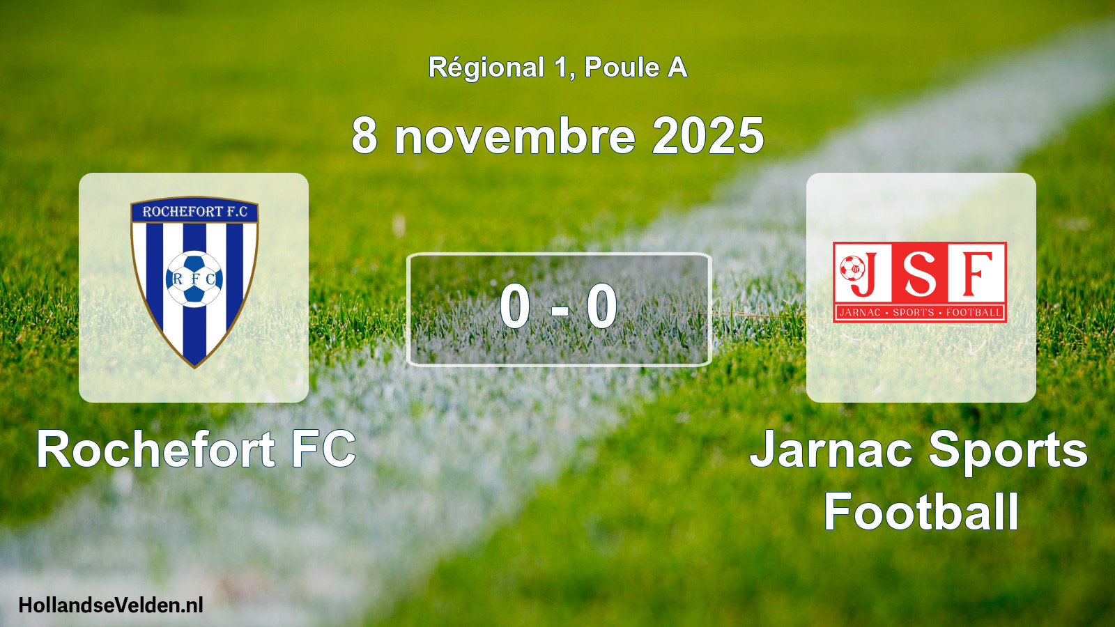 Match joué: Rochefort FC - Jarnac Sports Football 0 - 0 (8 novembre 2025)