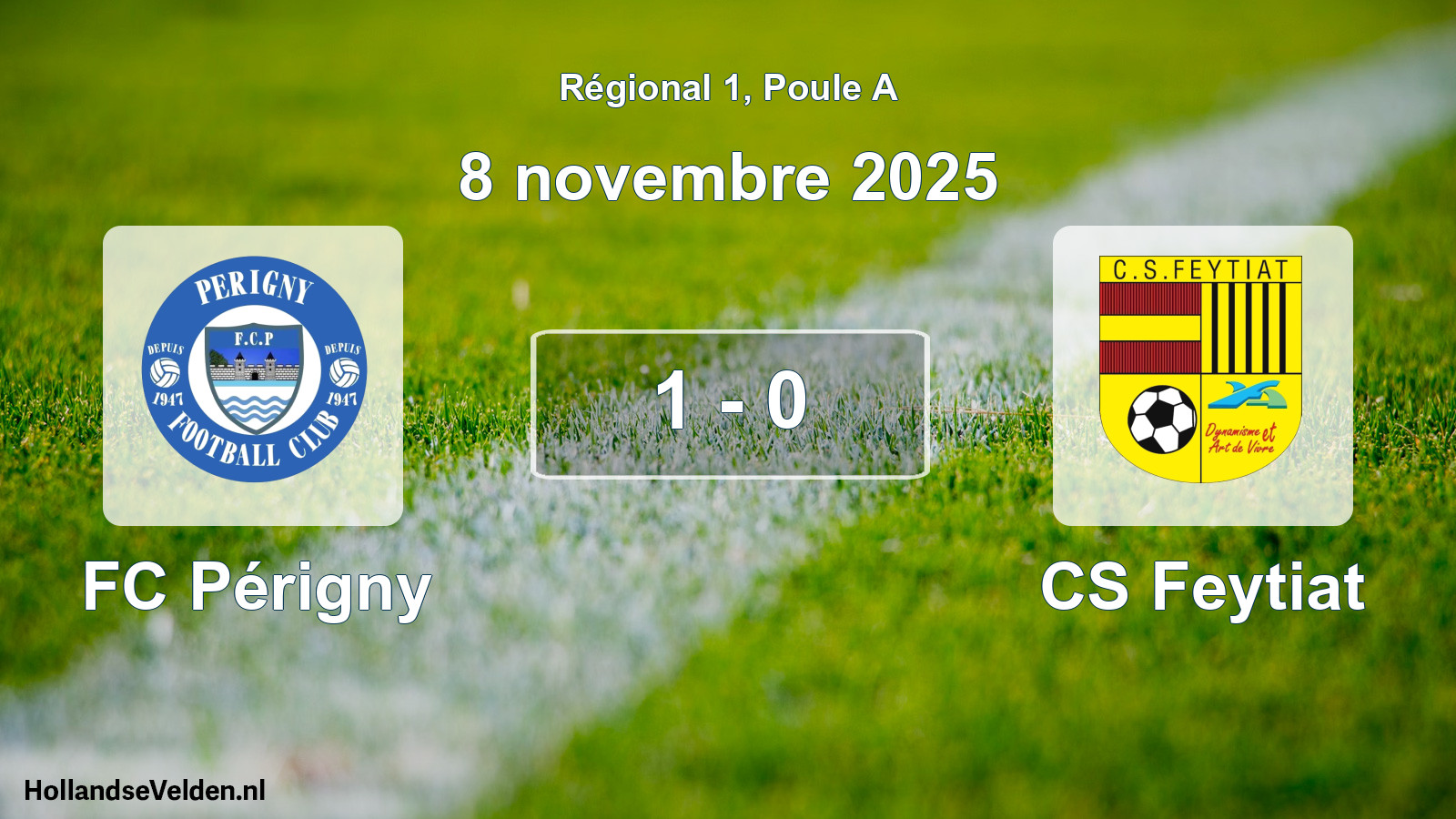 Match joué: FC Périgny - CS Feytiat 1 - 0 (8 novembre 2025)